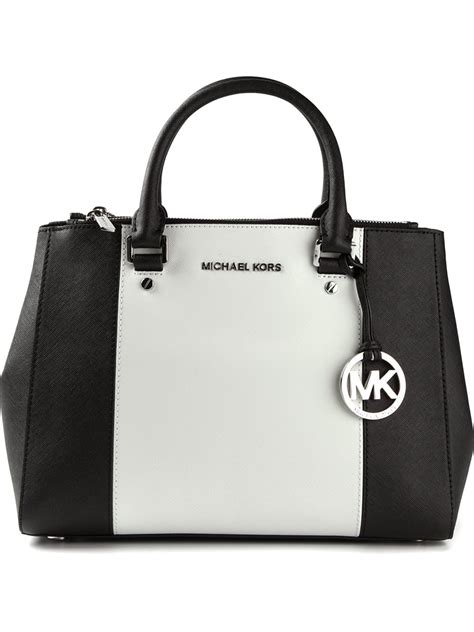 michael kors white and black purse|michael kors black shiny purse.